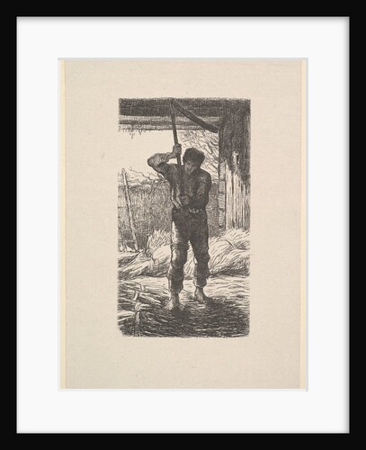 Man Threshing Wheat, 1853 by Jacques-Adrien Lavieille