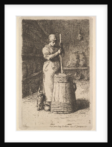 Woman Churning Butter, 1855-56 by Jean Francois Millet