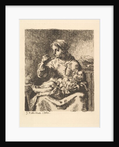 Cooling the Porridge, 1861 by Jean Francois Millet