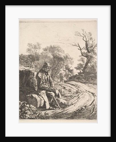 An Old Man Sitting on the Roadside, 1818 by Johann Christian Erhard
