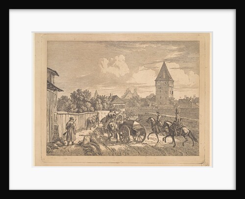 Russian Lancers Escorting the Regimental Cassonne, 1816 by Johann Christian Erhard