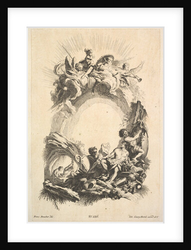 The Forges of Vulcan, from Book of Cartouches, mid-18th century by Johann Georg Hertel