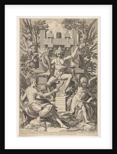 Bacchus, Music, Amor, 1575-1600 by Johann Sadeler I