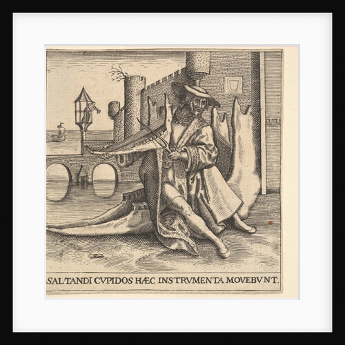 The Rich Man Playing Violin on a Jaw Bone by Johann Theodor de Bry