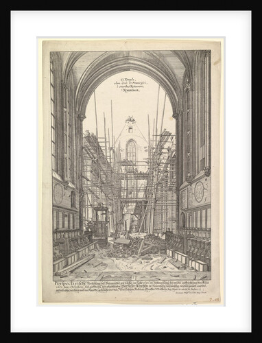 View of the Church of the Franciscans in Nuremberg under Reconstruction, from the series V… by Johann Ulrich Kraus