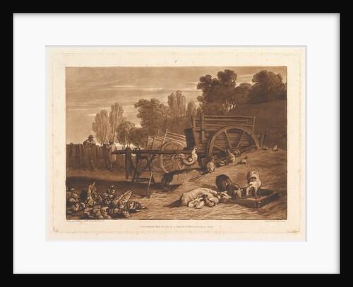 The Farm-Yard with the Cock, March 29, 1809 by JMW Turner