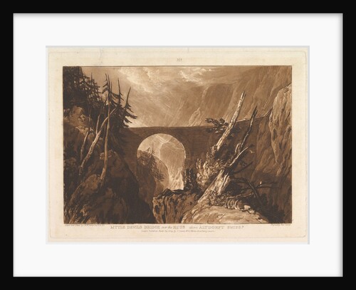 Little Devil's Bridge over the Russ, above Altdorft, Switzerland, March 29, 1809 by JMW Turner