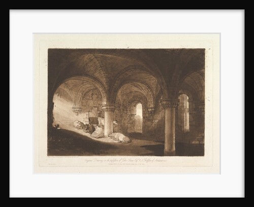 Crypt of Kirkstall Abbey, February 11, 1812 by JMW Turner