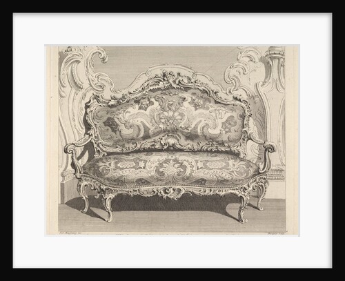 Canapé executé pour Mr. le Comte de Bielenski, from 'Oeuvre de Juste Aurele Meisson…, ca. 1742-48 by Juste-Aurele Meissonier