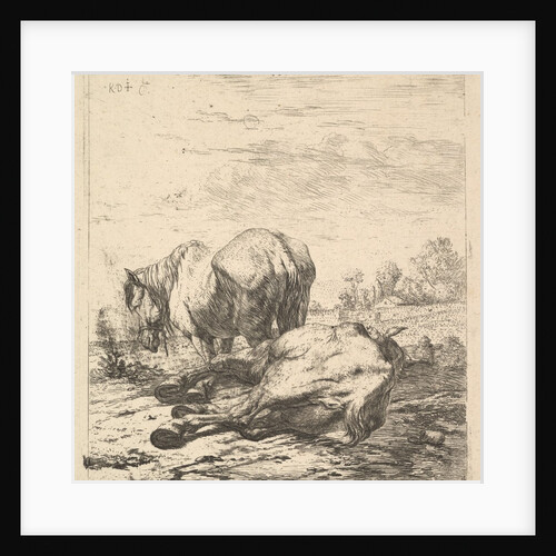 The Two Horses, 17th century by Karel Du Jardin