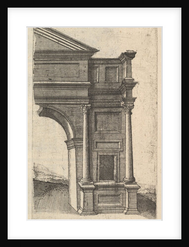 Half of an Arch [Porta Antonae] from the series 'Ruinarum variarum fabricarum delineatione…, 1554 by Lambert Suavius