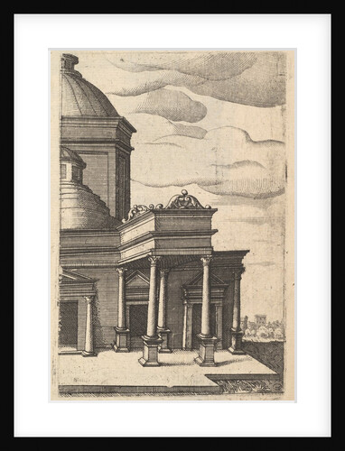 Partial view of a Building [Templum Veneris] from the series 'Ruinarum variarum fabricarum…, 1554 by Lambert Suavius