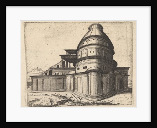 Building [Aerarii Publici Rome] from the series 'Ruinarum variarum fabricarum delineatione…, 1554 by Lambert Suavius