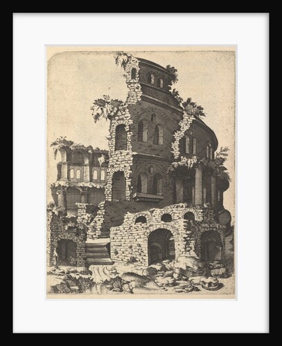 Ruins of a Basilica from the series 'Ruinarum variarum fabricarum delineationes pictor…, 1554 by Lambert Suavius