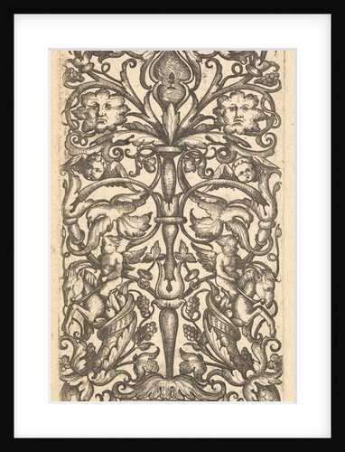 Candelabra with putti on goats at center, ca. 1525-50 by Lambrecht Hopfer