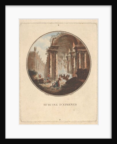 Ruins of Athens with a vaulted portico, ca. 1770-1808 by Laurent Guyot