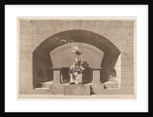 Tomb with Death Enthroned as a Sphinx, ca. 1779-84 by Louis Jean Desprez