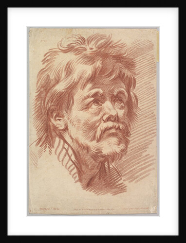 Head of an Old Man, mid to late 18th century by Louis Marin Bonnet