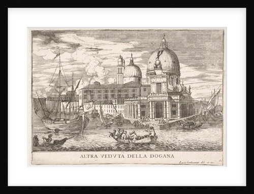 Plate 61: View of the customs house at the confluence of the Grand Canal a…, 1703 by Luca Carlevarijs