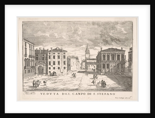 Plate 95: View of Campo Santo Stefano with the Loredan Palace and Morosini Palace, Venice…, 1703 by Luca Carlevarijs