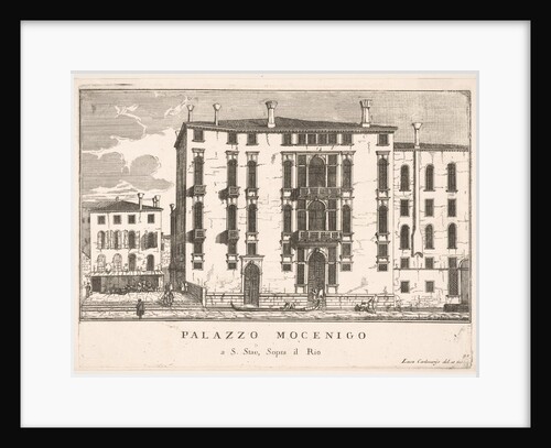 Plate 91: View of the Mocenigo Palace in Campo San Stae, Venice, 1703, from 'The buildings…, 1703 by Luca Carlevarijs