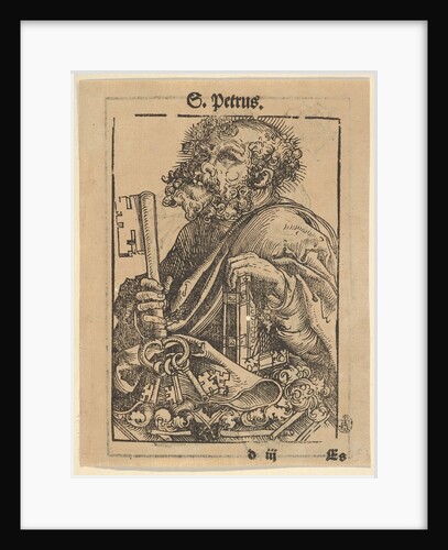 Bust of Saint Peter, from the Large Series of Wittenberg Reliquaries; verso: Martin Luther…, 1509 by Lucas Cranach the Elder