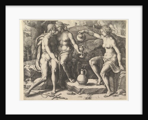 Lot and His Daughters, 1530 by Lucas van Leyden