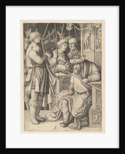 David Playing the Harp Before Saul, ca. 1508 by Lucas van Leyden