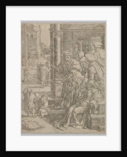 Poet Virgil Suspended in a Basket, 1525 by Lucas van Leyden