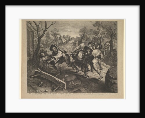 Peasants Fighting over a Game of Cards by Lucas Vorsterman