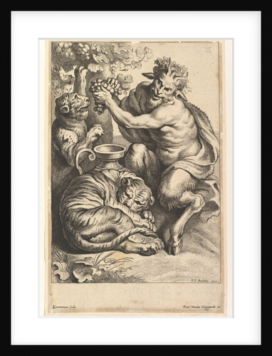 Satyr with Grapes and Two Tigers, 1614-1679 by Lucas Vorsterman II