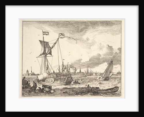 Harbor Scene by Ludolf Backhuysen I