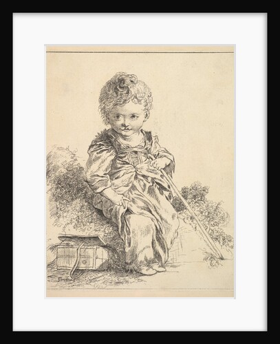 Un enfant assis sur une motte de terre, after Le Pet…, 1751 by Madame de Pompadour