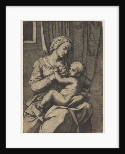 Virgin nursing the infant Christ on her lap, 1515-20 by Marco Dente