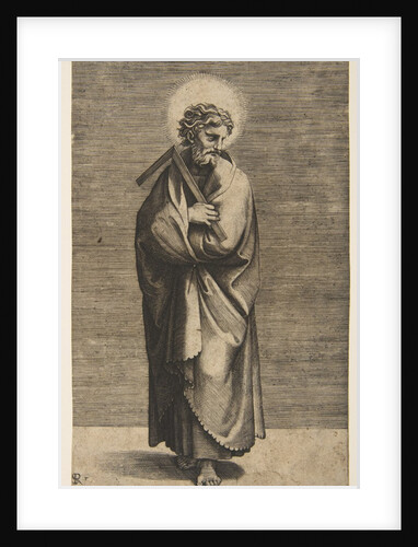 Saint Thomas holding a square rule, his head turned to the right, ca. 1515-27 by Marco Dente
