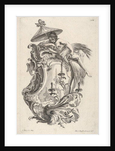 Sconce Representing Summer, from 'Wand-Leuchter die 4 Jahrseiten vorstellend', ca. 1730-56 by Martin Engelbrecht