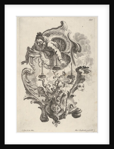 Sconce Representing Winter, from 'Wand-Leuchter die 4 Jahrseiten vorstellend', ca. 1730-56 by Martin Engelbrecht