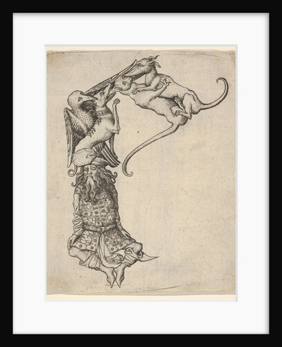 The Letter E, from The Alphabet, 1466-67 by Master ES