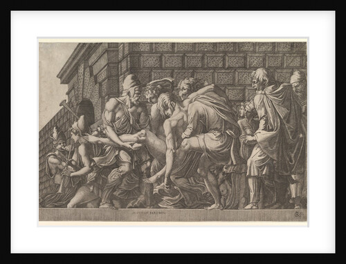 The Wounded Paris Carried from the Field of Battle by Master FG