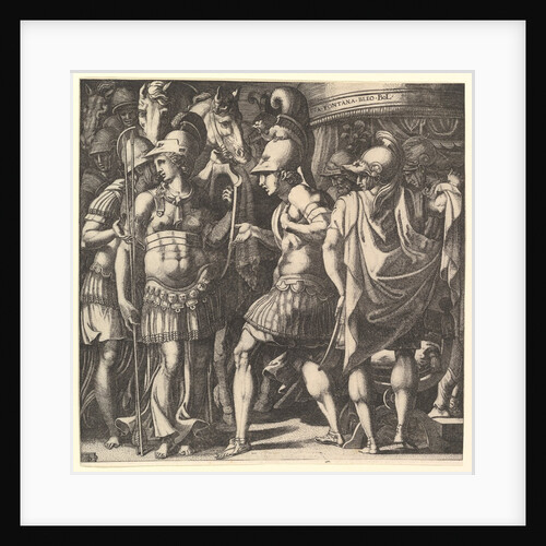 Alexander welcoming Thalestris and the Amazons, mid-16th century by Master FG