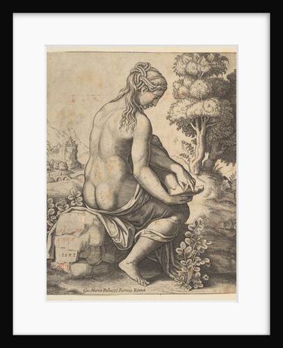 Venus removing a thorn from her foot, 1532 by Master of the Die