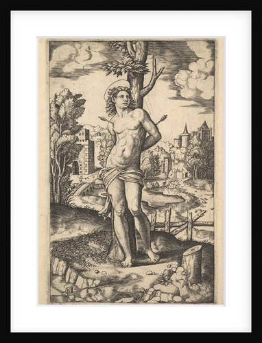 Saint Sebastian tied to a tree pierced by arrows, 1530-60 by Master of the Die