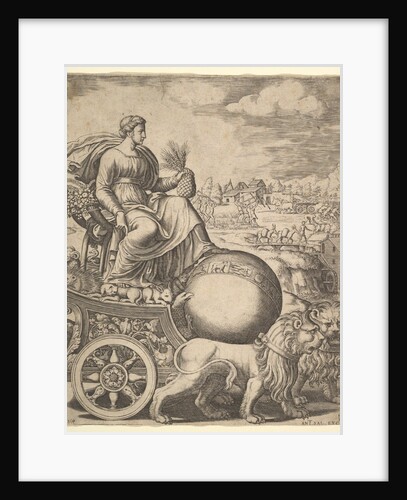 Cybele in her chariot drawn by two lions, 1530-60 by Master of the Die
