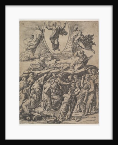 The Transfiguration of Christ who appears upper centre, below him various figures inclu…, 1530-60 by Master of the Die