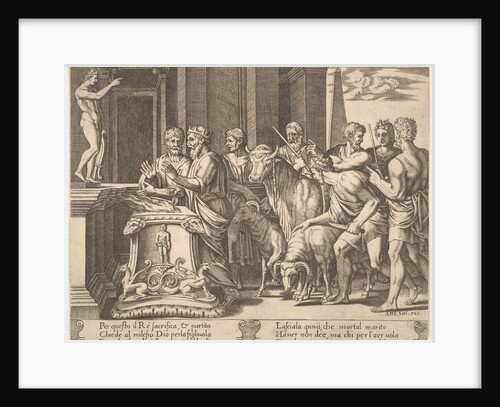 Plate 4: Psyche's father consulting the oracle, from 'The Fable of Psyche', 1530-60 by Master of the Die