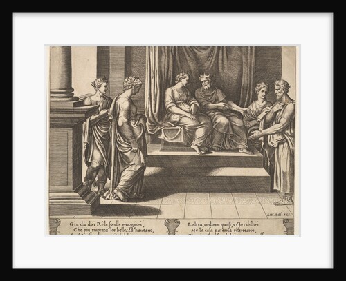 Plate 3: Psyche's two sisters are married to kings, from 'The Fable of Psyche', 1530-60 by Master of the Die