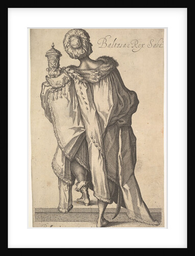 Balthasar, after figure in 'The Adoration of the Magi' by Jacques Bellange, ca. 1610-50 by Matthaus Merian