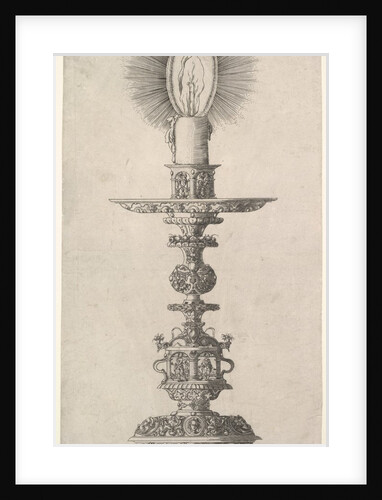 Candlestick with Lighted Candle from: Insigne Ac Plane Novum Opus Cratero graphicum; Ein n…, 1551 by Mathias Zundt