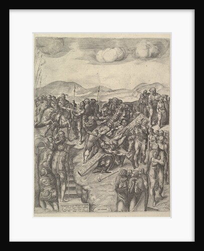 The Crucifixion of Saint Peter, after Michelangelo's frescoes in the Pauline Chapel, Va…, 1550-60 by Michele Lucchese