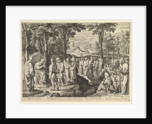 John the Baptist Preaching in the Desert, ca. 1527-28 by Nicolaes de Bruyn/Lucas van Leyden
